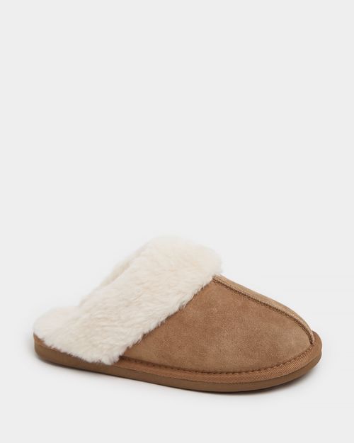 Suede Mule Slippers