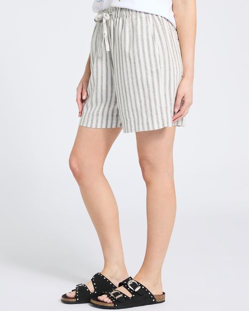 Tie Linen Shorts