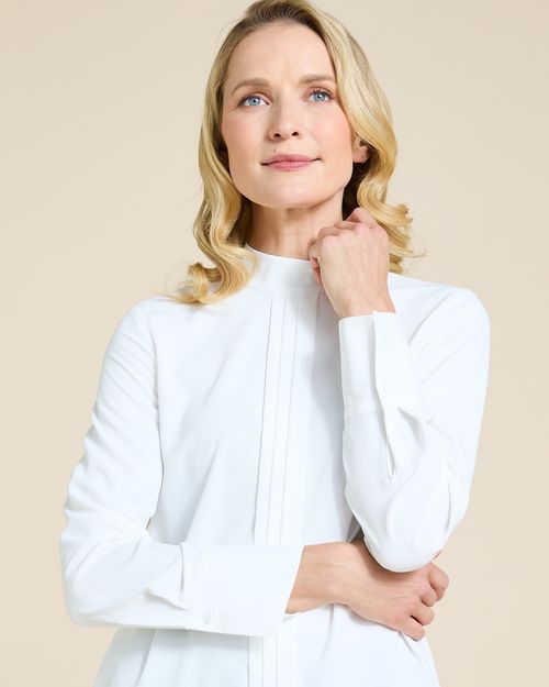 Paul Costelloe Living Studio Ivory Pin Tuck Top