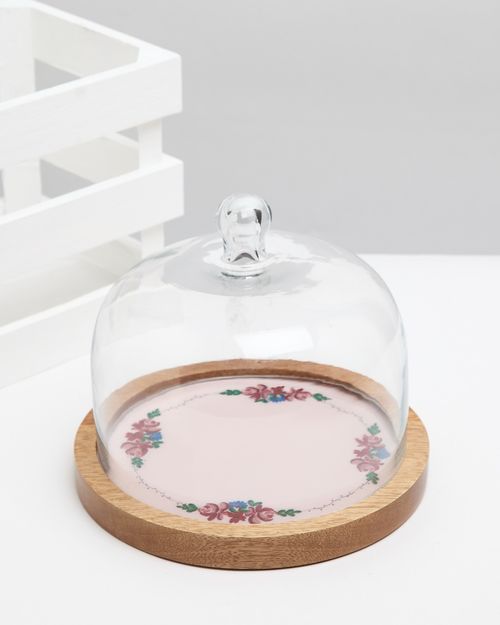 Carolyn Donnelly Eclectic Mango Wood Cake Plate