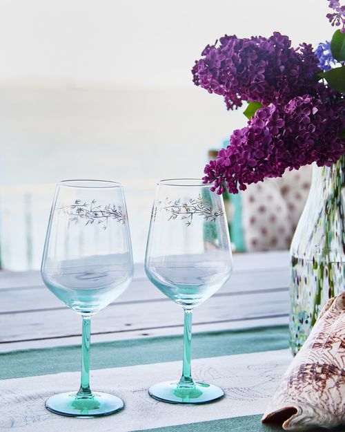 Carolyn Donnelly Eclectic Printed Wine Glass