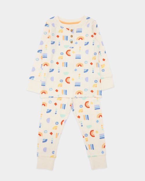 Ribbed Henley Pyjamas (6 Months-4 Years)
