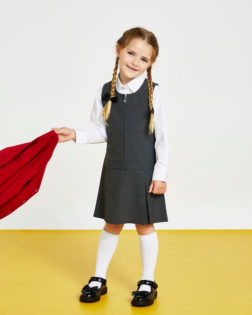 Zip Front Pinafore - Pack Of 2 (4-12 Years)