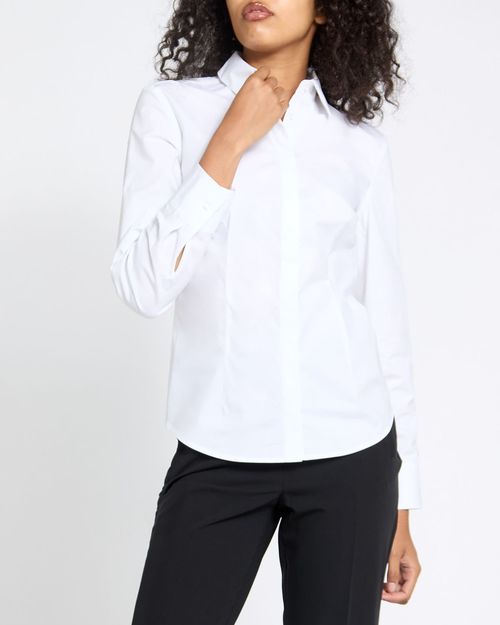 Cotton Rich Fitted Collared Shirt