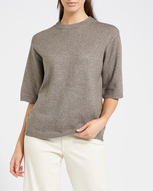 Soft Short Sleeve Crew Neck Jumper