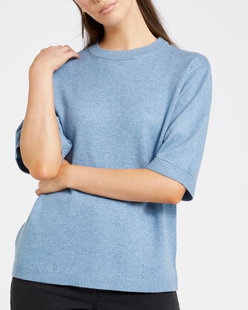 Soft Short Sleeve Crew Neck Jumper
