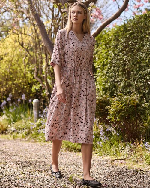 Carolyn Donnelly The Edit Gathered Front Floral Dress