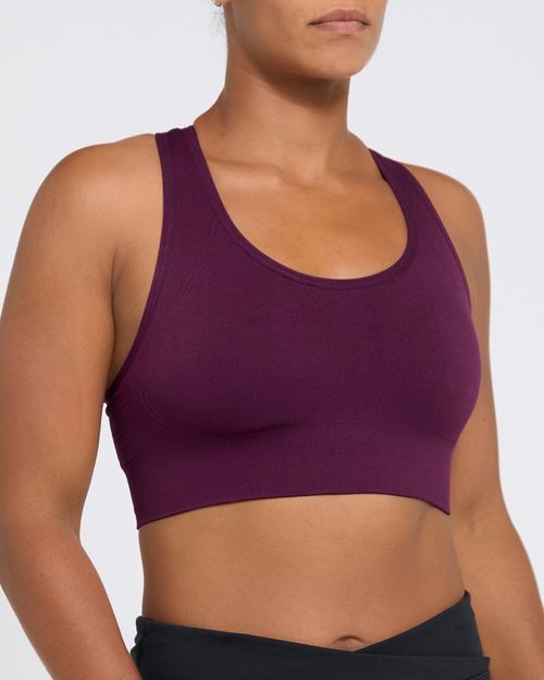 Seamless Ribbed Sports Bra Top