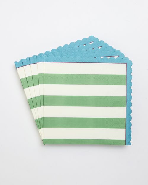 Carolyn Donnelly Eclectic Scalloped Paper Napkins - Pack Of 20