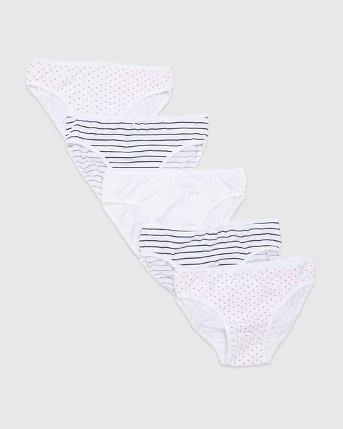 Girls Briefs - Pack Of 5 (2-14 Years)