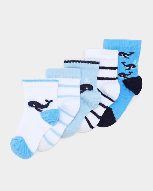 Baby Boys Design Socks - Pack Of 5