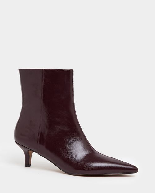 Low Heel Pointed Toe Ankle Boots