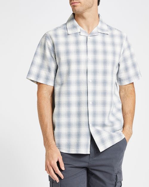 Short Sleeve Seersucker Shirt