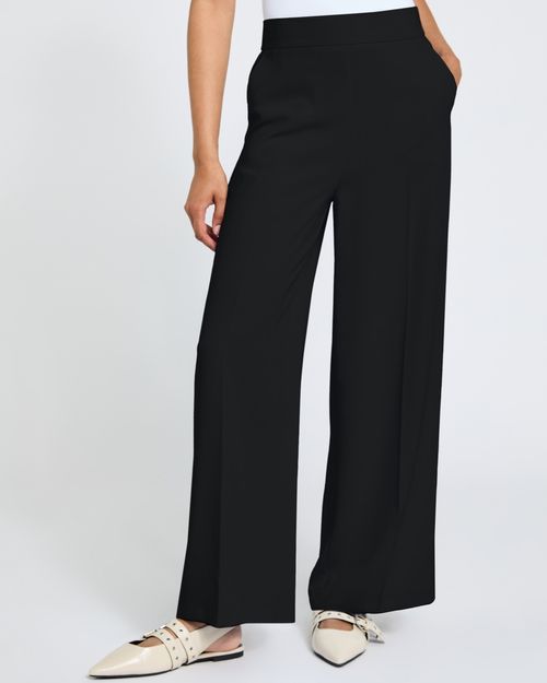 Crepe Wide Leg Trousers