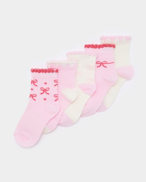 Baby Girls Design Socks - Pack Of 5