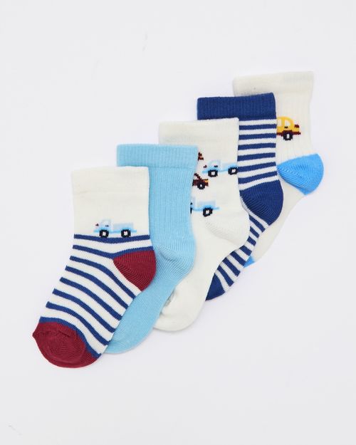 Baby Boys Design Socks - Pack Of 5