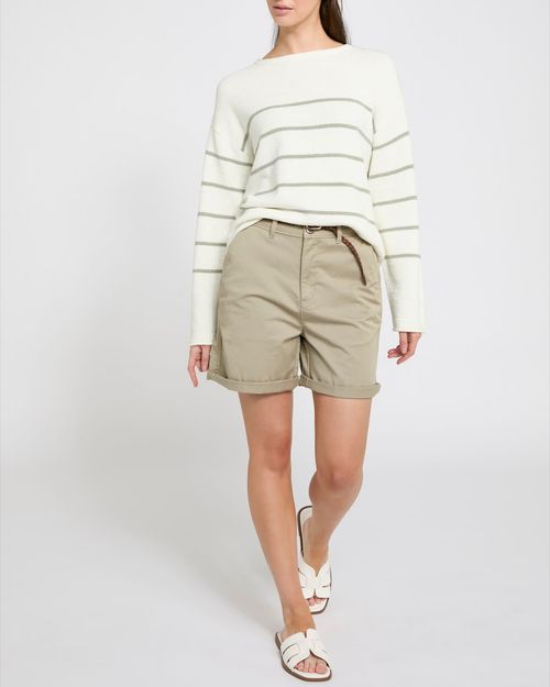 Striped Relaxed Crew Neck Jumper