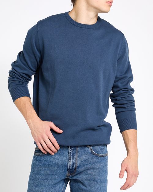 Regular Fit Cotton Crew Neck Jumper