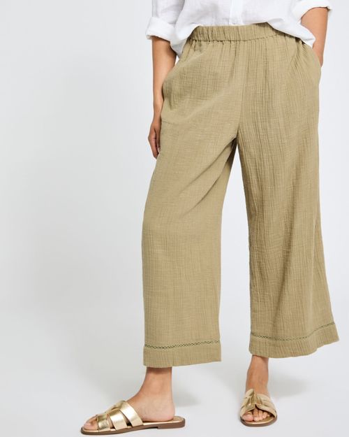 Resort Wide Leg Culotte Trousers