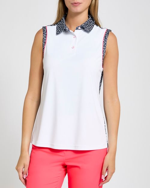 Pádraig Harrington Print Sleeveless Golf Polo