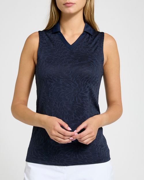 Pádraig Harrington Navy Jacquard Golf Polo