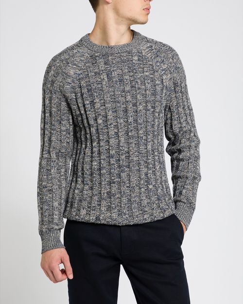 Cotton Ribbed Twist Jumper