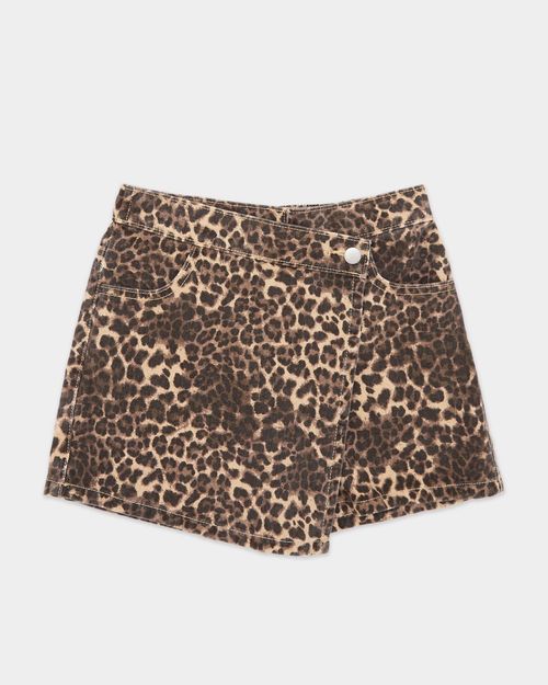 Leopard Print Skort (4-14 Years)