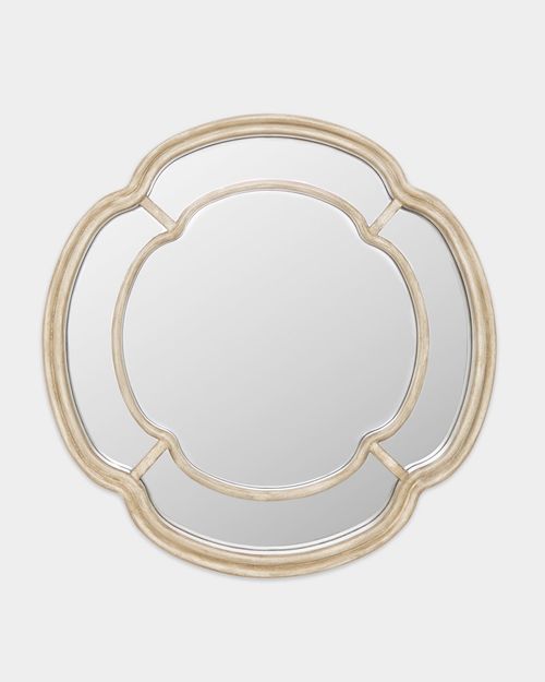 Scalloped Wood Mirror