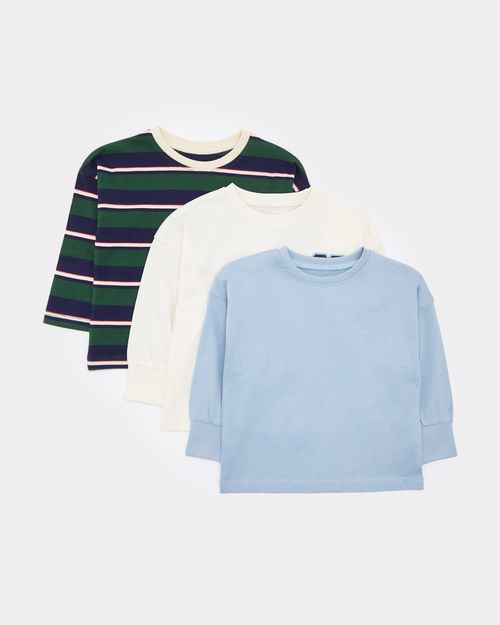 Long-Sleeved Tops - Pack Of 3 (6 Months-5 Years)