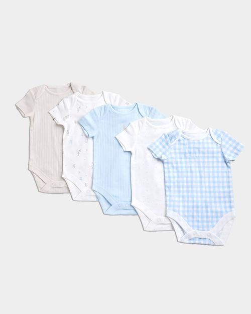 Pure Cotton Bodysuits - Pack Of 5 (Newborn-23 Months)