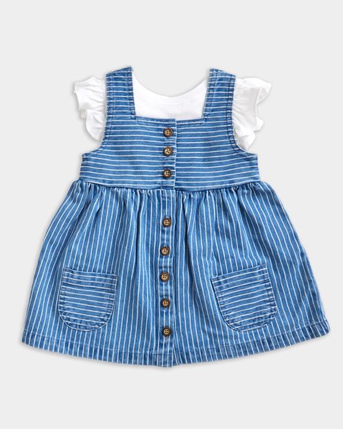 Denim Dress - Two Piece Set (6 Months-5 Years)