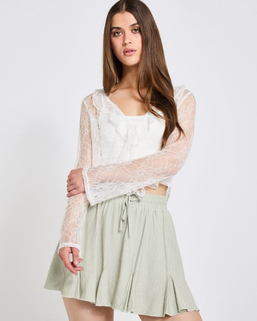 Savida Bailey Lace Frill Top
