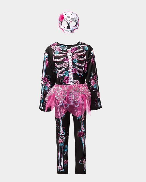 Girls Skeleton Halloween Costume (5-13 Years)
