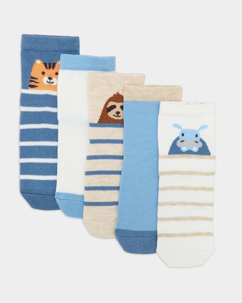 Baby Boys Design Socks - Pack Of 5
