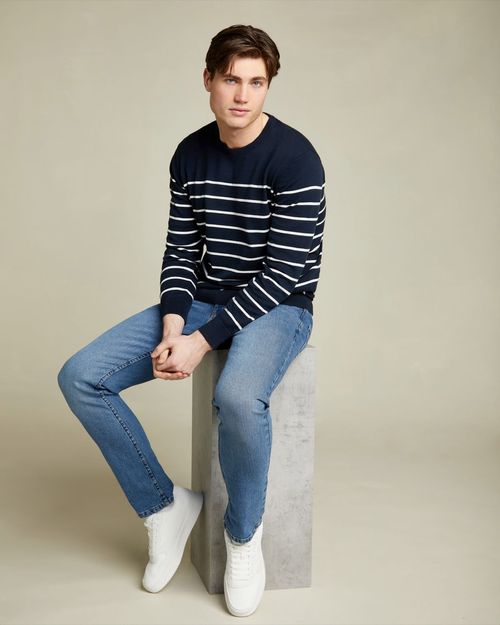 Regular Fit Cotton Crew Neck Jumper