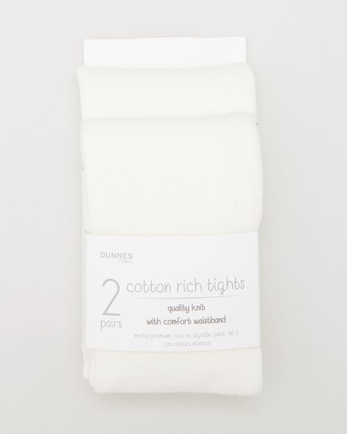 Premium Cotton-Rich Tights - Pack Of 2 (0 months-14 Years)