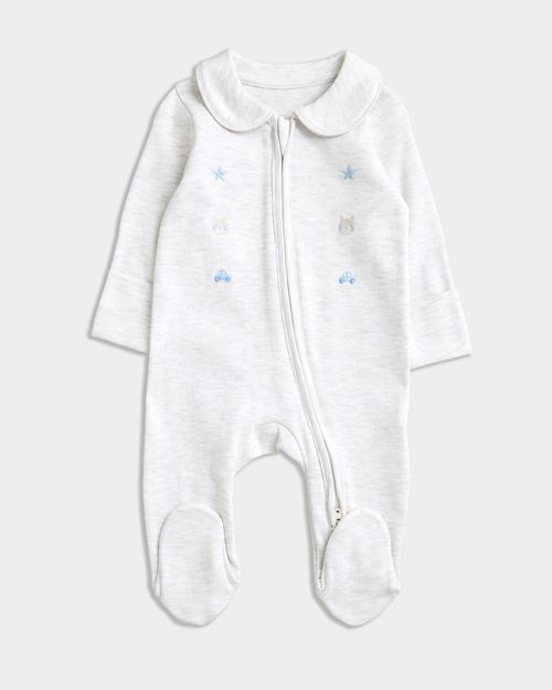 Bear Marl Sleepsuit (Newborn-12 Months)