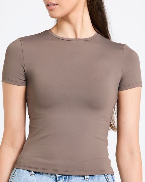 Crop Fitted Polyamide Stretch Top