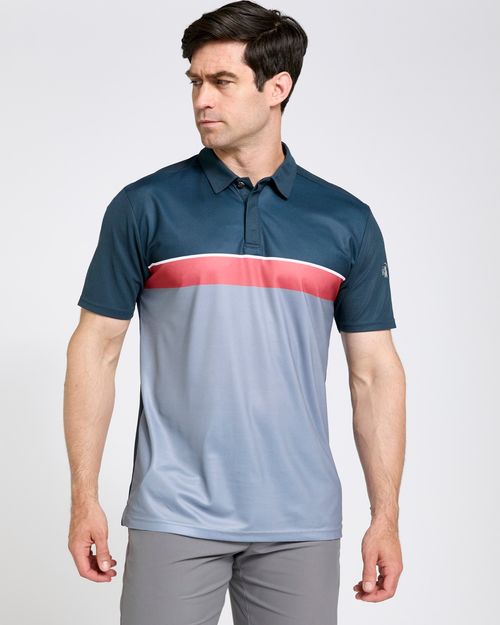 Pádraig Harrington Pique Stripe Print Polo