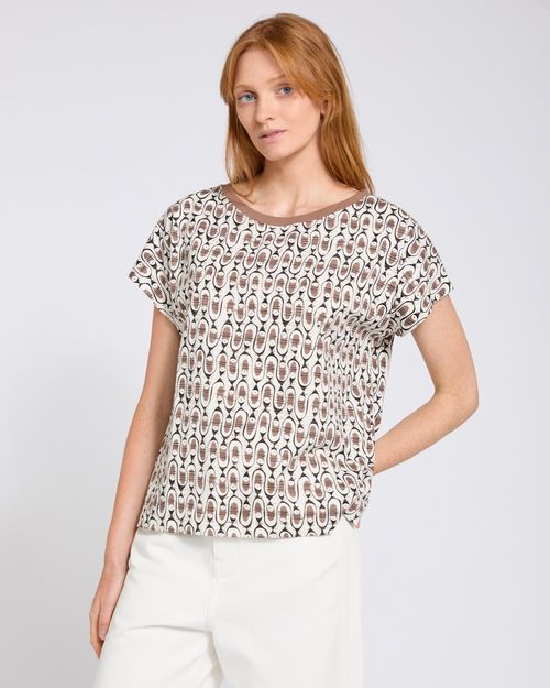Carolyn Donnelly The Edit Printed Boatneck T-Shirt