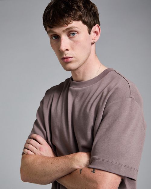 Paul Galvin Brown Heavyweight Relaxed T-Shirt