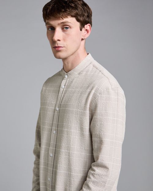 Paul Galvin Textured Grandad Shirt