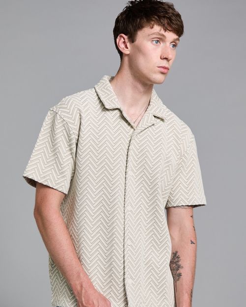 Paul Galvin Jacquard Short-Sleeved Shirt