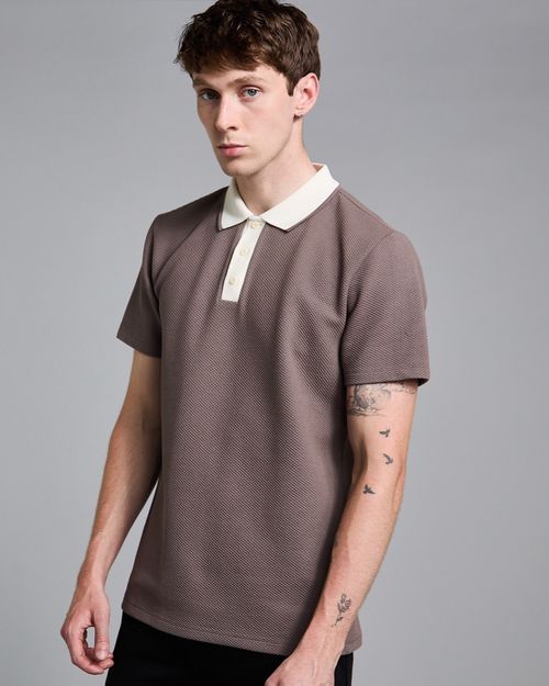 Paul Galvin Textured Polo Shirt