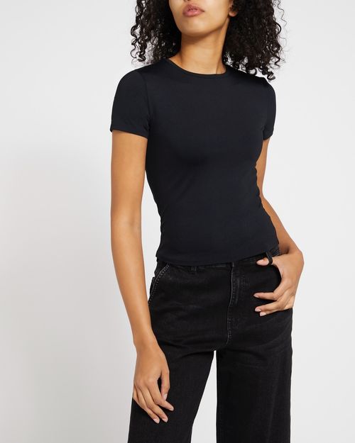Crop Fitted Polyamide Stretch Top
