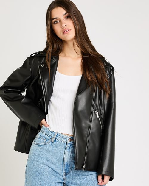 Savida Charli Oversized Biker Jacket