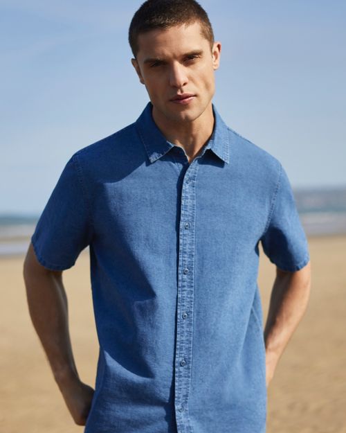 Short Sleeve Denim Shirt