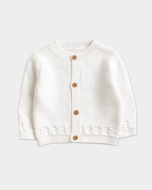 Cream Cable Cardigan (Newborn-12 Months)