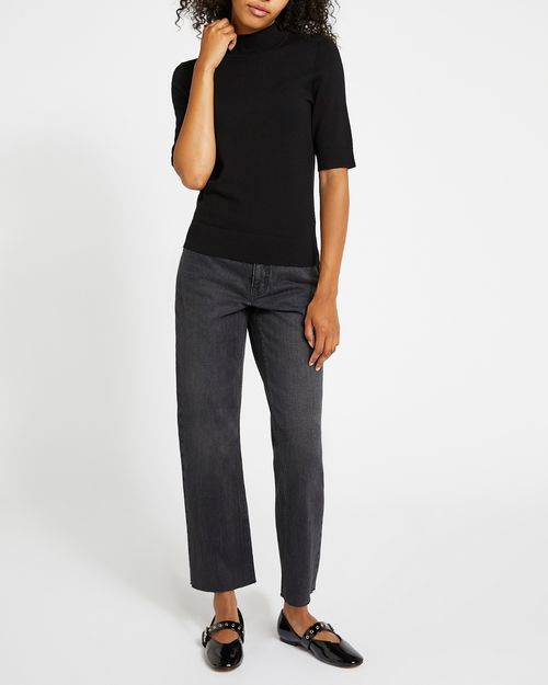 Polo Neck Fine Knit Jumper