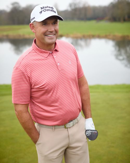 Pádraig Harrington Textured Stripe Polo